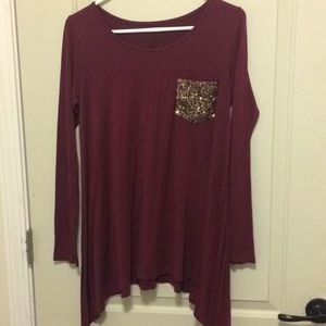 Asymmetrical hem tunic